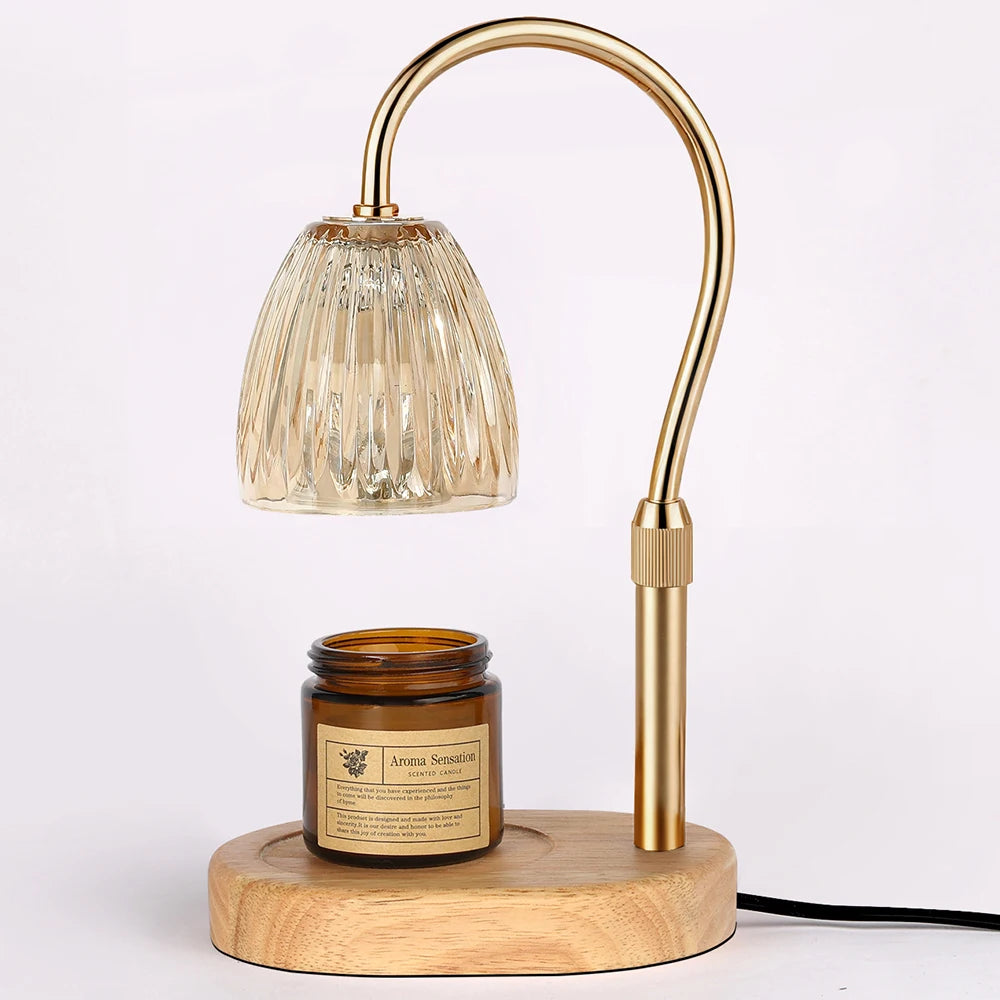 Dimmable 50W Candle Warmer Lamp with Glass Shade