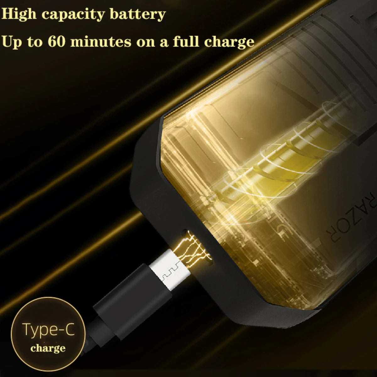 VGR V-375 Professional Foil Electric Shaver – Rechargeable, Pop-Up Trimmer, USB-C Fast Charge