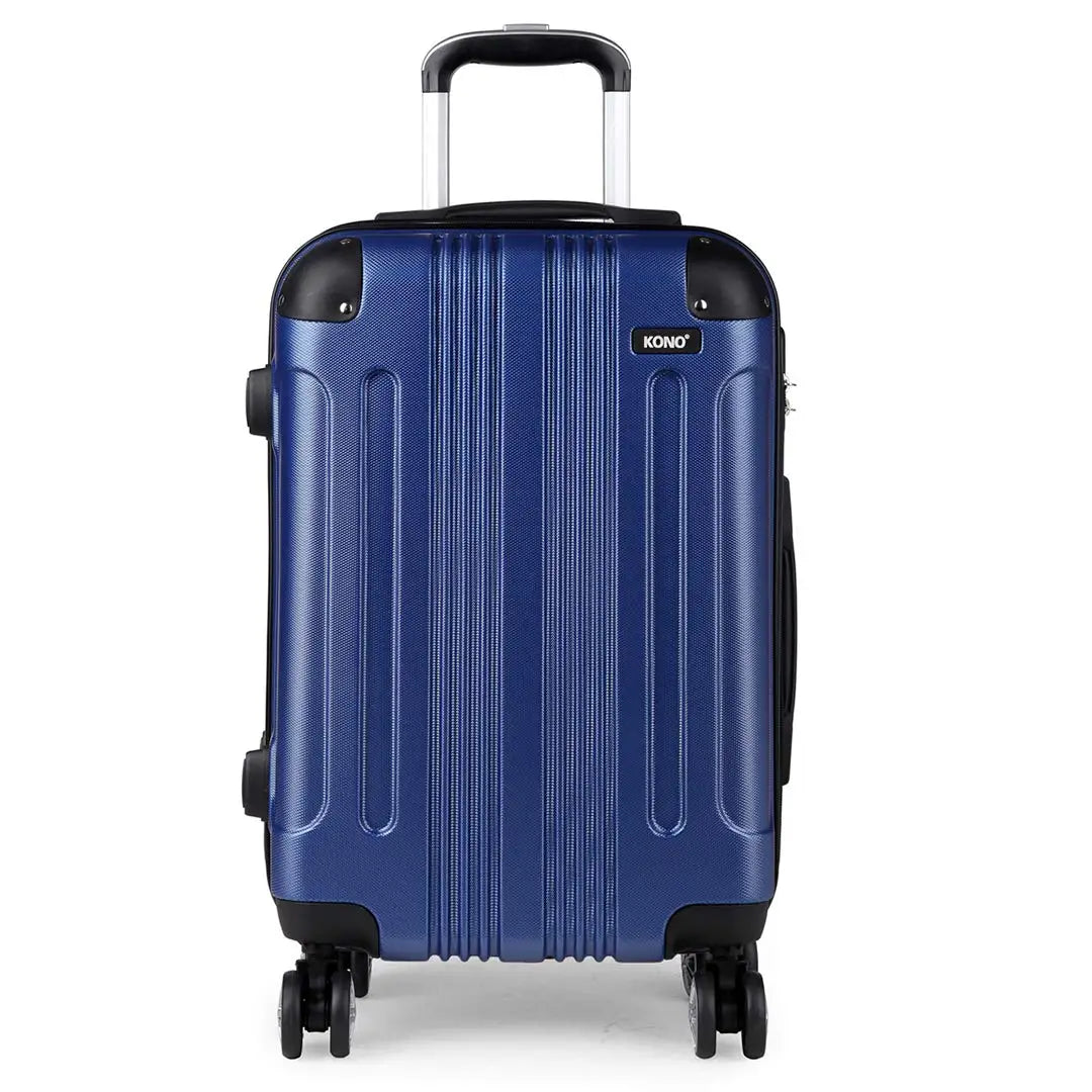 Kono ABS Hard Shell Spinner Luggage — 4-Wheel 360° Trolley Suitcase (19"/24"/28")