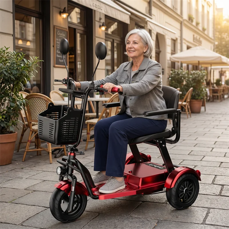 Foldable 3-Wheel Electric Mobility Scooter – 500W Dual Motor, 40 km Range