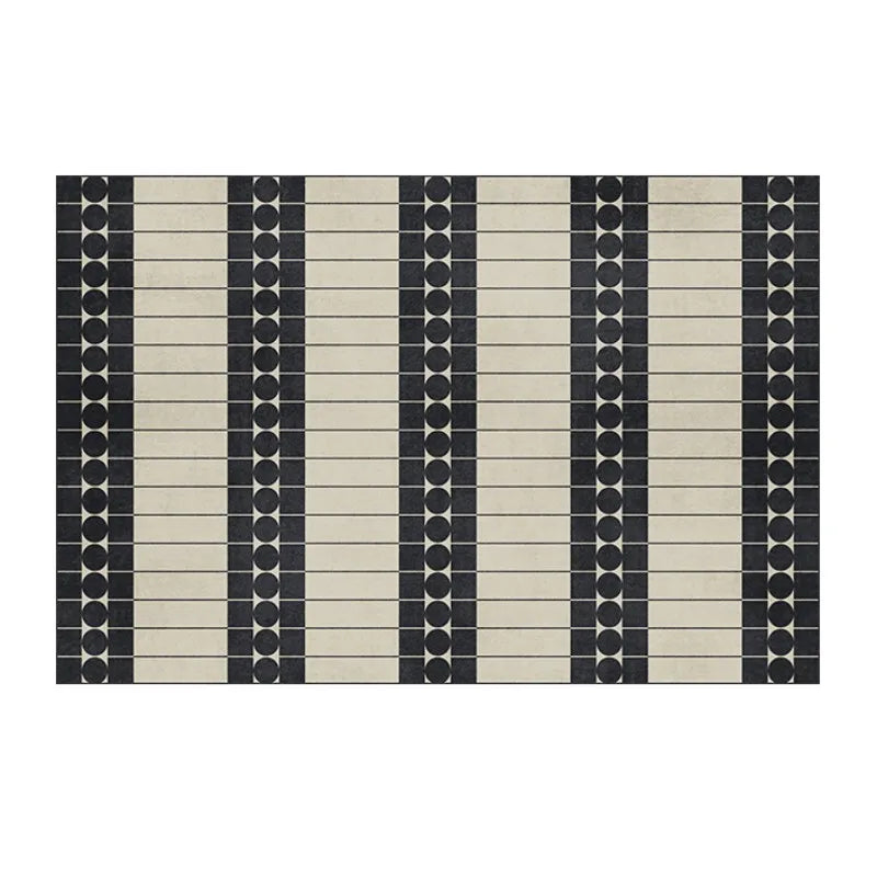 French Retro Checkerboard Plush Rug – Large Area Plaid Carpet for Bedroom & Living Room, 20 Styles & 10 Sizes