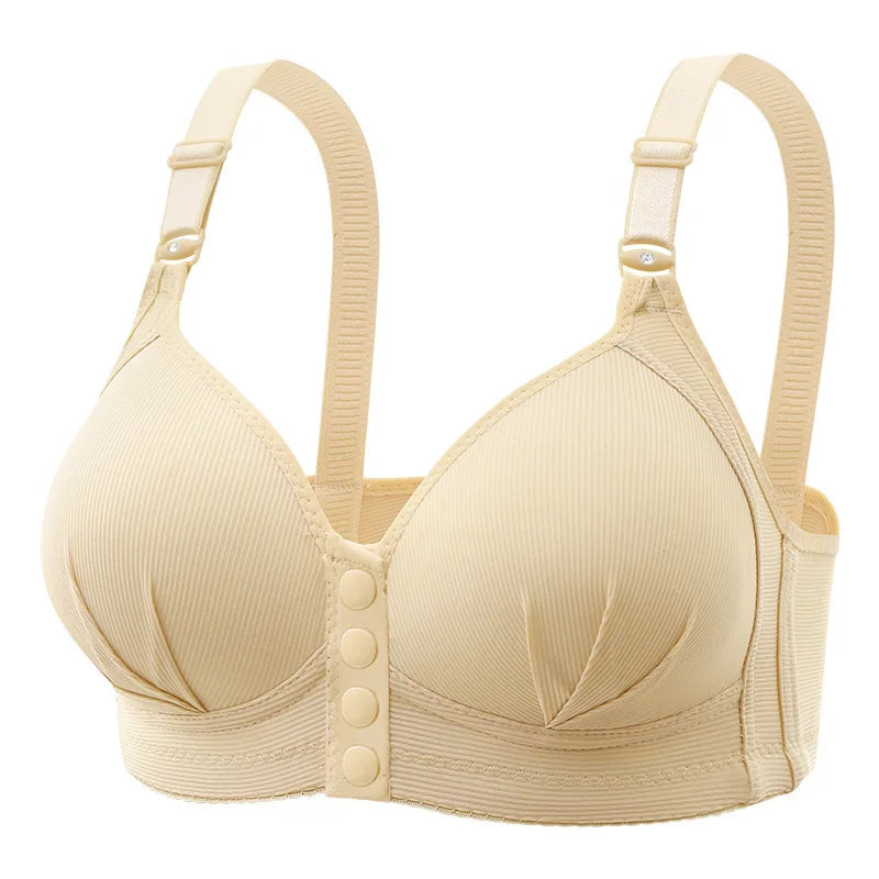 Front-Buckle Push-Up Bra — Adjustable, Breathable & Available in Plus Sizes