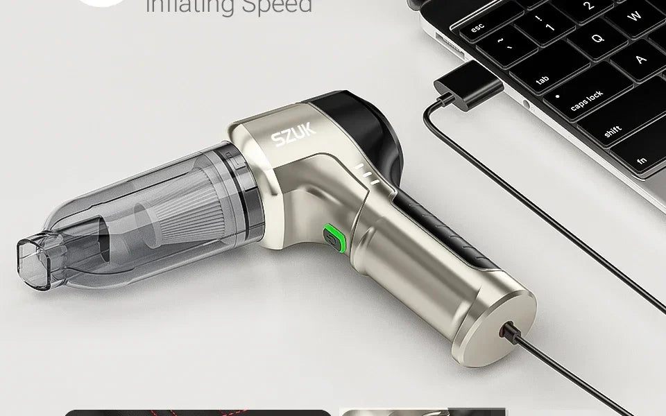 SZUK Cordless Car Vacuum Cleaner – Strong Suction Wireless Handheld Cleaning Machine