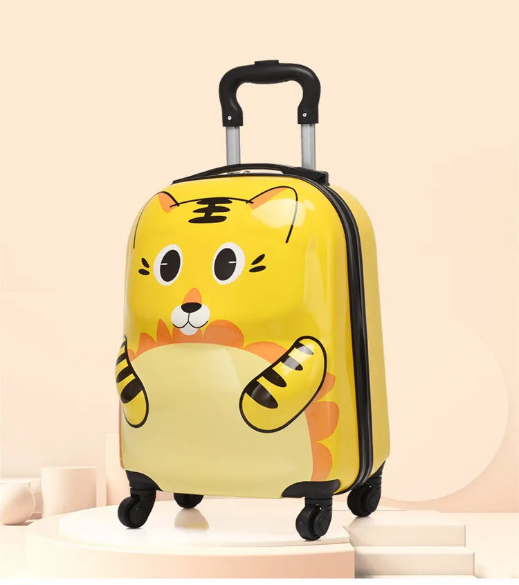 18-Inch ABS Kids’ Spinner Suitcase – Cute Animal 3D Design