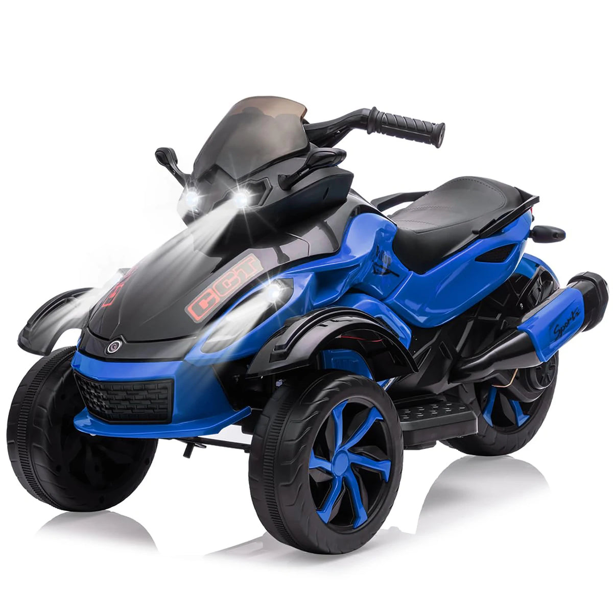 12V Kids Ride-On ATV – 3-Wheel Electric Toy with LED Lights
