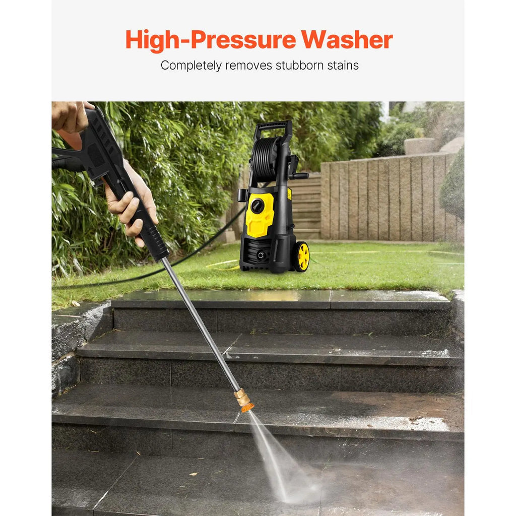 Electric Pressure Washer – 30-Foot Hose & Five Nozzles