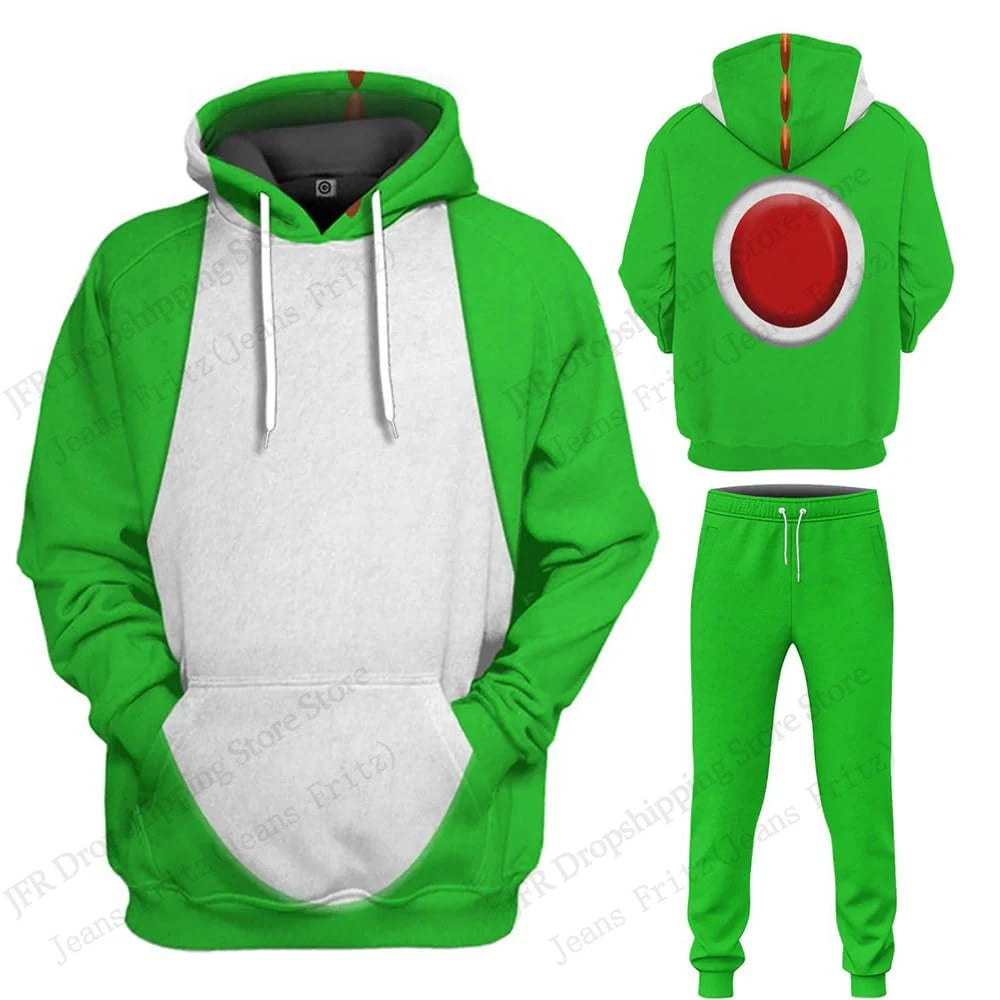 Men's Bowser 3D Print Hoodie & Pants Set – Anime Cosplay Tracksuit