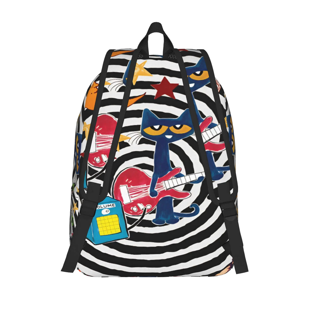 Pete the Cat Backpack – Stars Comic School Bag