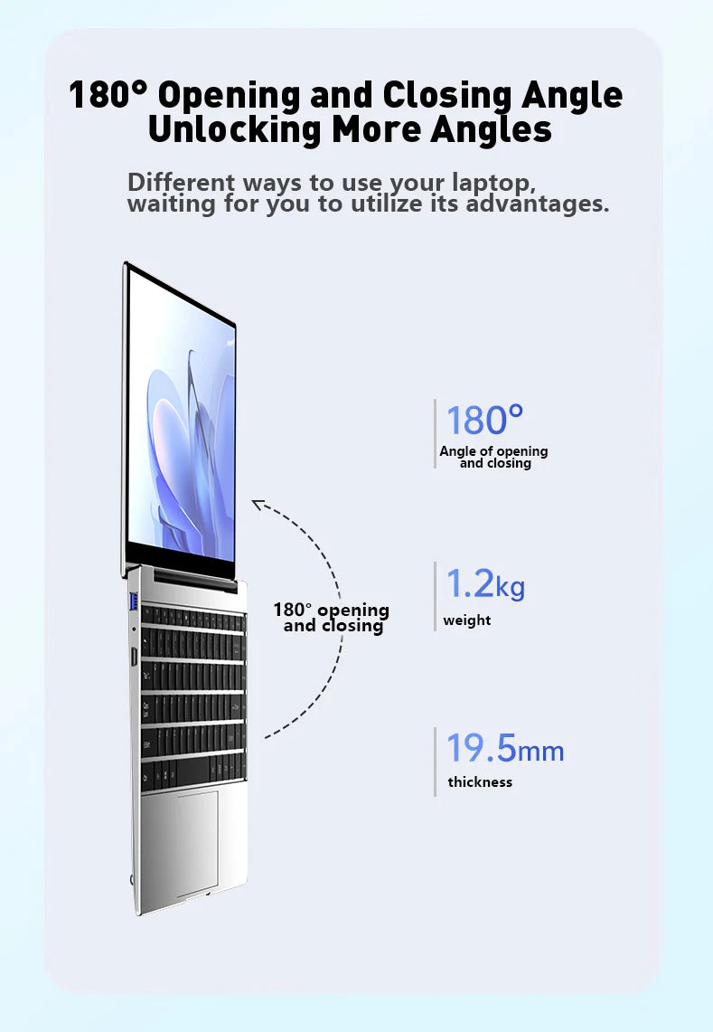 14.1" Intel Pentium N3700 Ultra Slim Laptop – 16GB RAM, Up to 2TB SSD, Windows 11