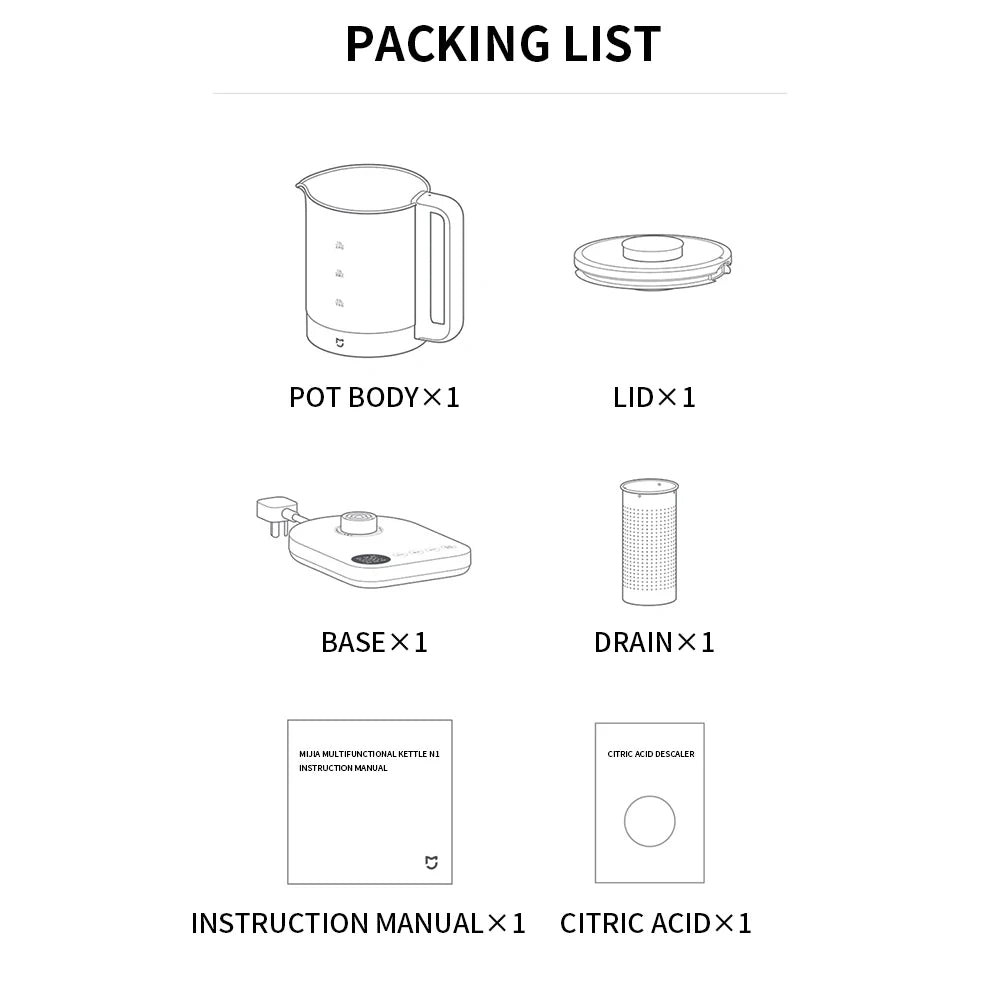 MIJIA Multifunctional Health Pot & Electric Kettle N1 – 304 Stainless Steel, Heat Preservation
