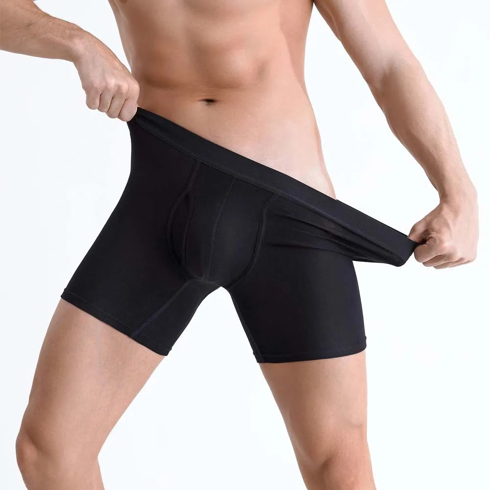 Men's Bamboo-Blend Long Boxer Briefs, 8-Pack