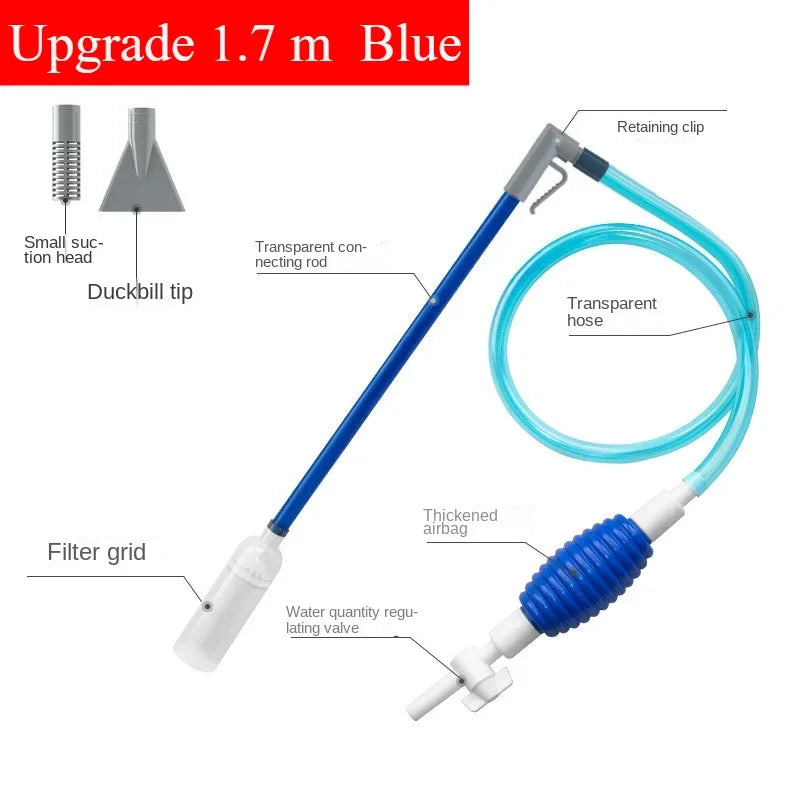 Aquarium Siphon Vacuum Cleaner Tool Set – Fish Tank Gravel & Sand Cleaning with Extension Tube