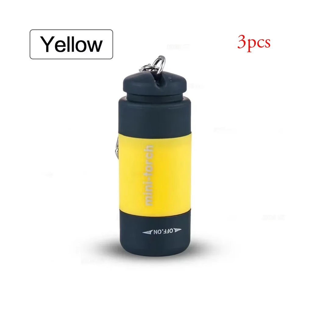 USB Mini Keychain Flashlight – Rechargeable EDC Torch, Waterproof, 16 Colors, Pocket-Sized LED Light