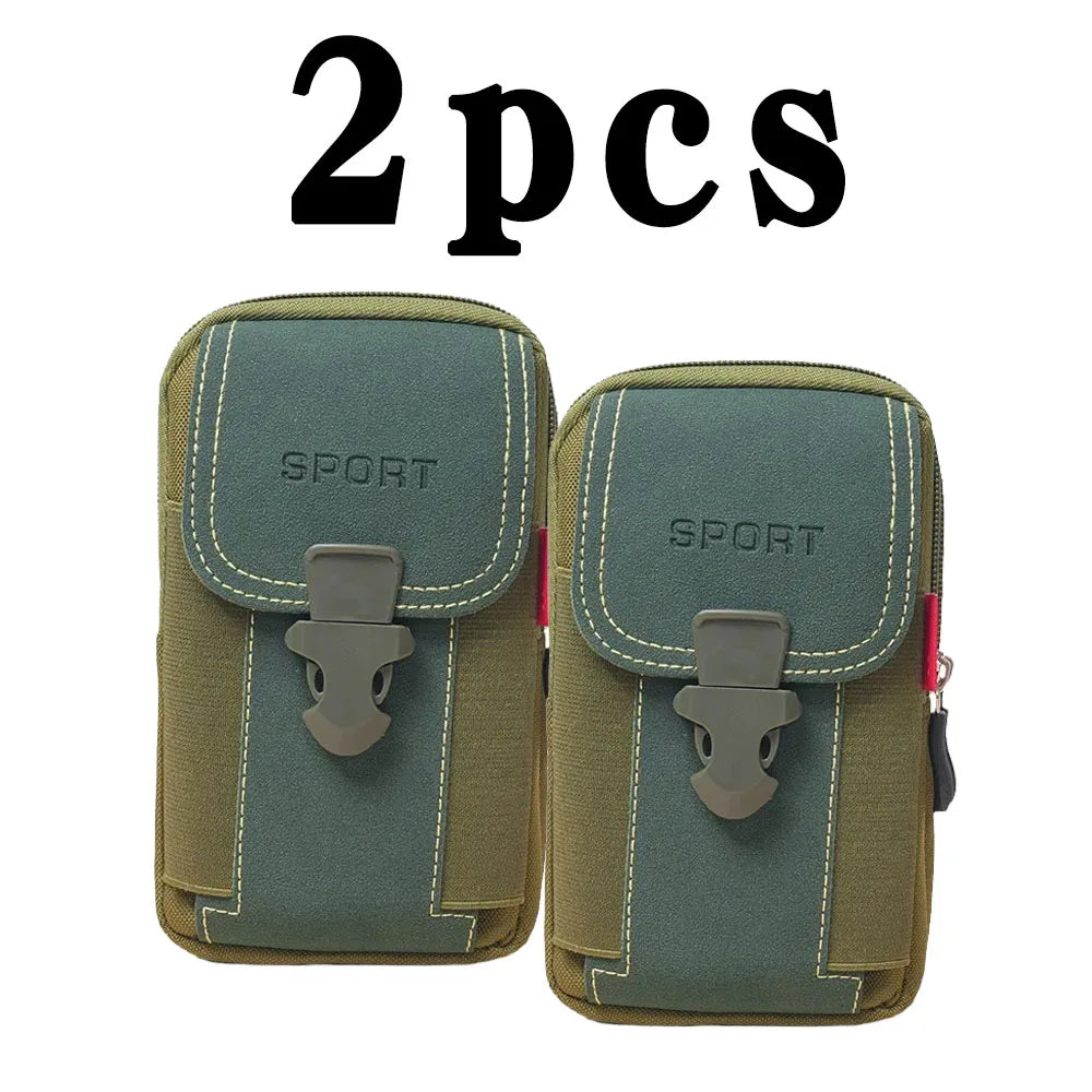 Men's Tactical MOLLE Belt Phone Holster – Waist Bag, Card Holder & Duty Belt Pack