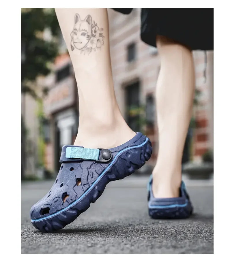 Men's Summer Clogs — Non-Slip Breathable Thick Bottom Beach Sandals Big Size 45 46 47