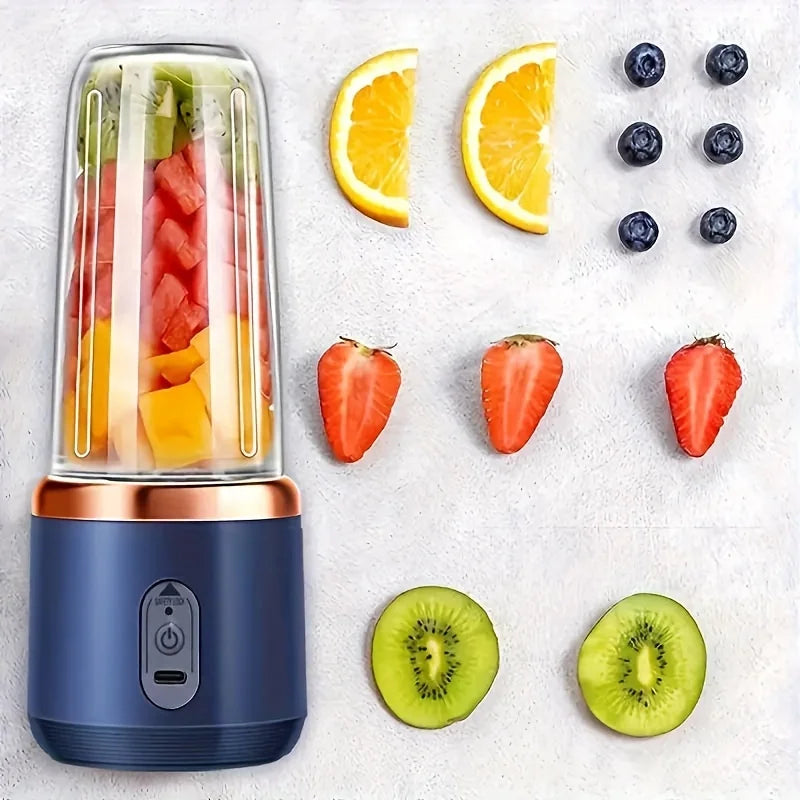Portable Rechargeable Personal Blender Cup — 400ml Compact Smoothie Maker for Travel, Home & Office