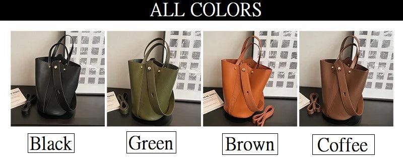 Luxury PU Bucket Bag – Trending Crossbody Shoulder Tote for Women 2026
