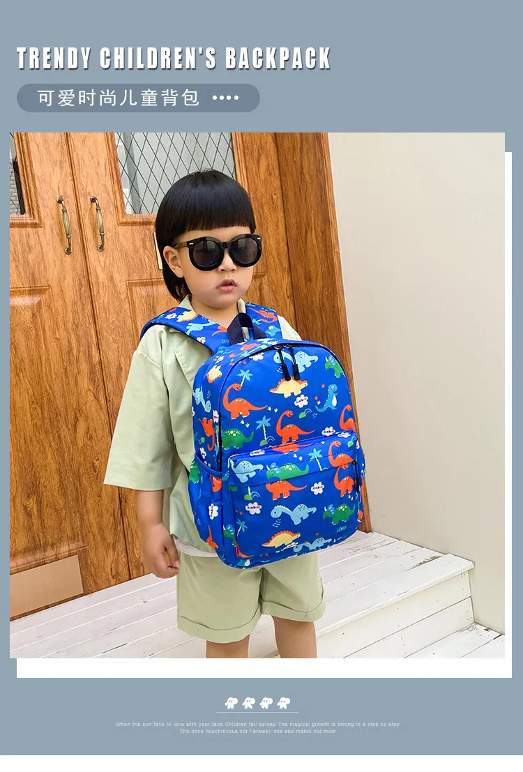 Dinosaur Print Backpack – Kids Kindergarten School Bag