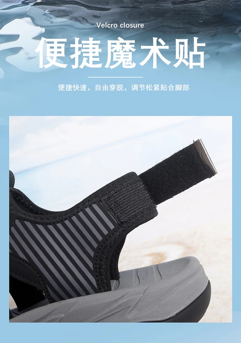 Men's Handmade Breathable Beach Sandals – Lightweight Soft Sole Outdoor Sandals