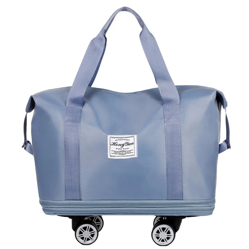 Expandable Fitness Travel Bag – Wet-Dry Storage & Wheels