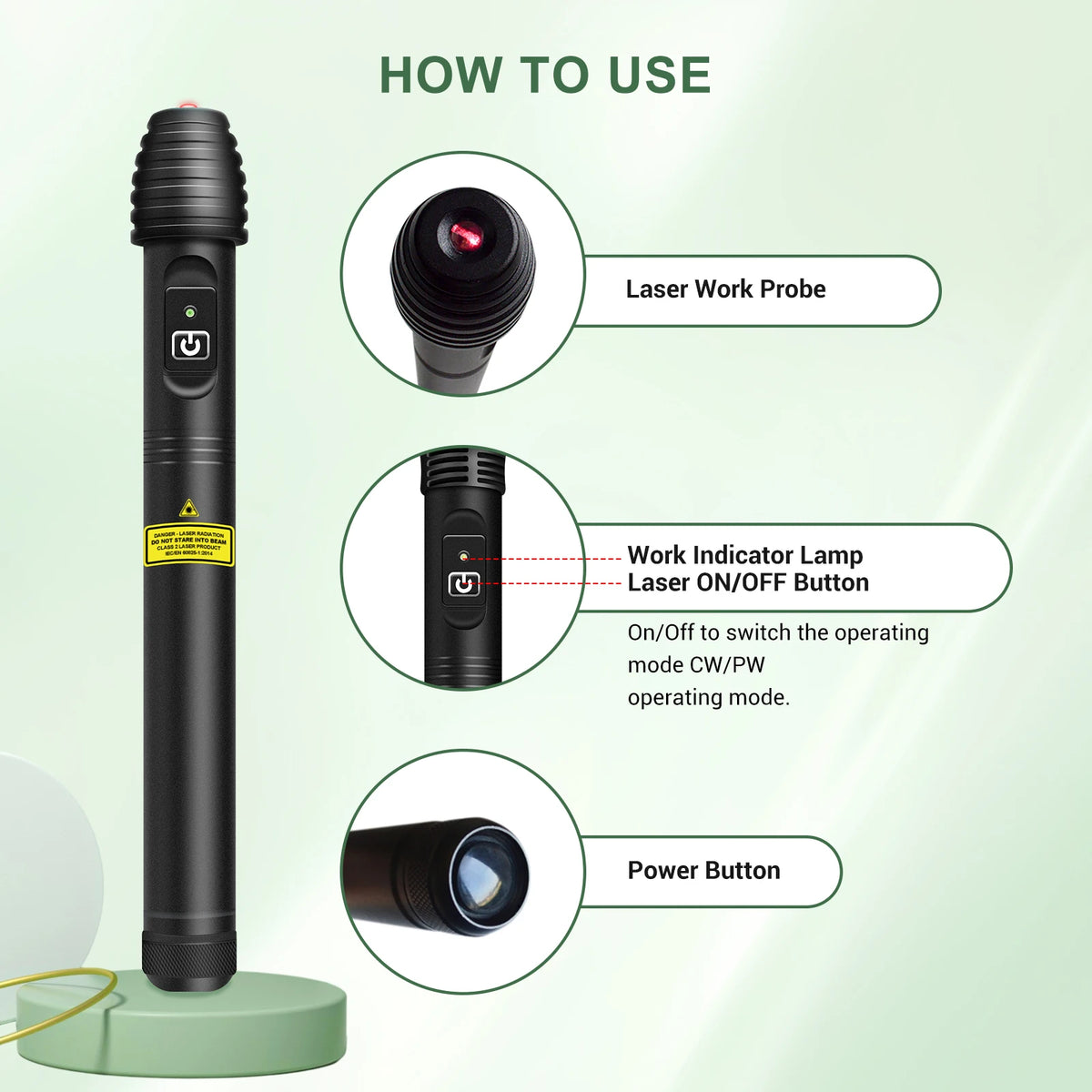 500mW IR Laser Acupuncture Pen – Electric Needle Therapy for Pain Relief & Management