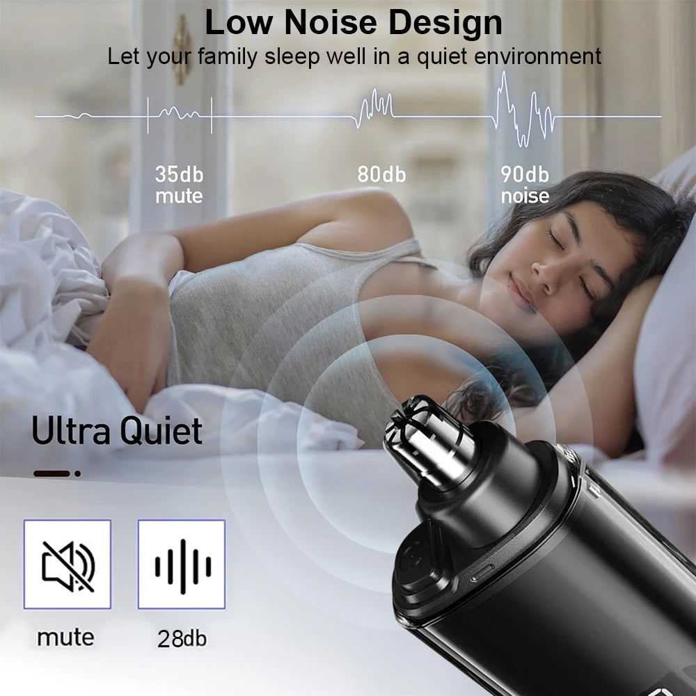 2-in-1 Rechargeable Waterproof Nose & Ear Hair Trimmer