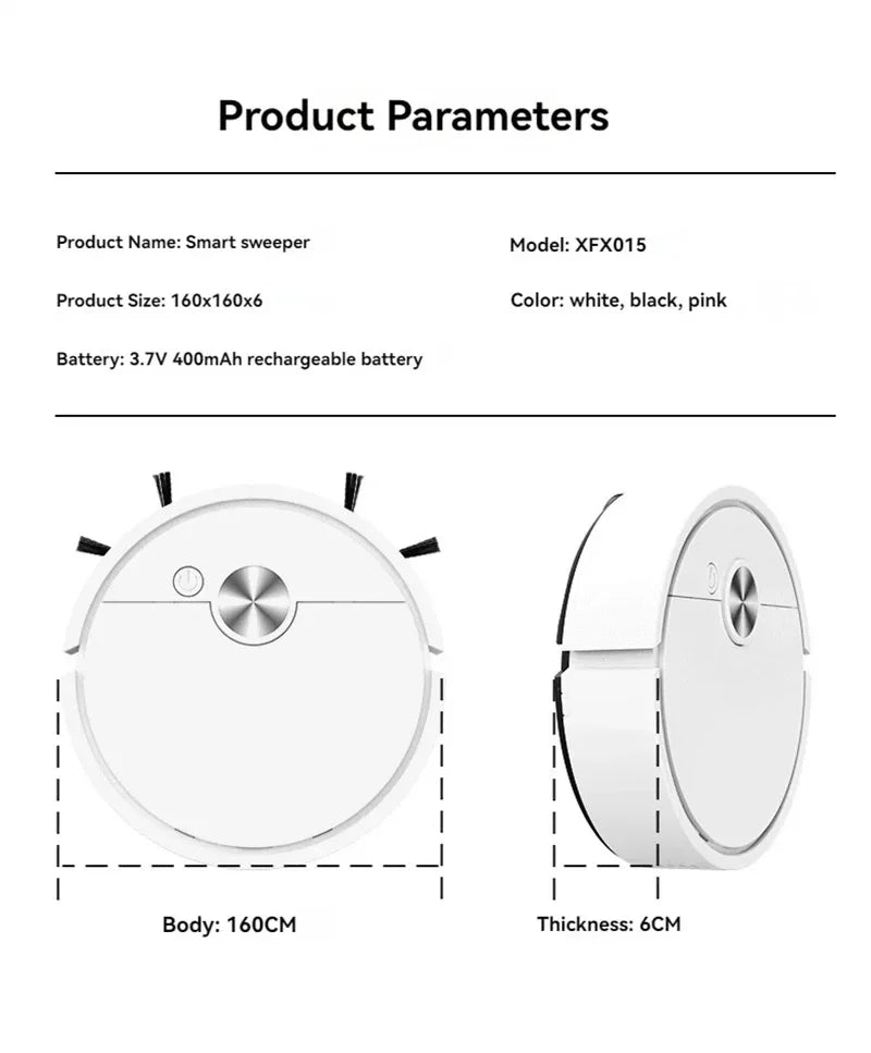 Lenovo 3-in-1 Smart Robot Vacuum Cleaner — 4000Pa Strong Suction for Hard Floors, Pet Hair & Carpets
