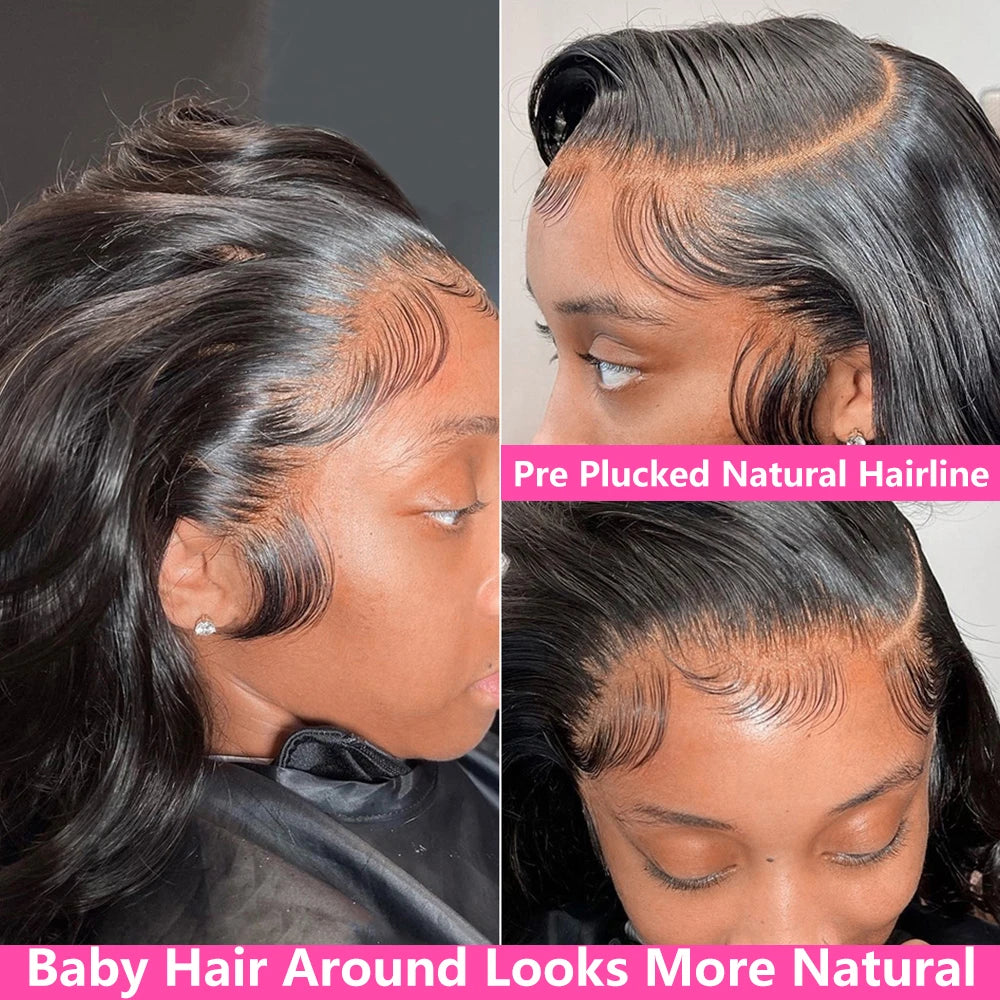 200 Density Body Wave Lace Front Wig | 13x4 13x6 360 Lace 5x5 HD Transparent Pre-Plucked Brazilian Human Hair