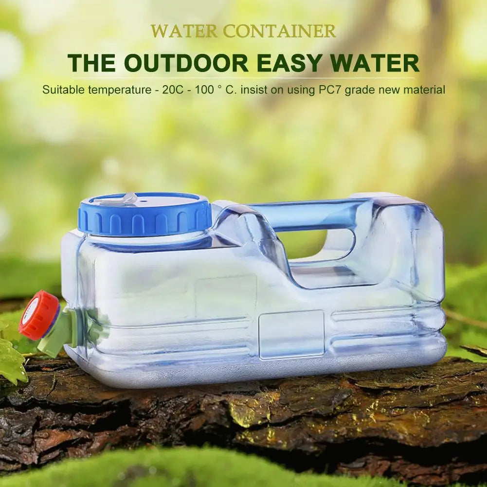 APWIKOGER 5L–10L Portable PC Water Bucket with Faucet – Leakproof Camping & Car Water Tank Container