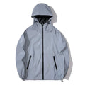 Reflective Luminous Couple Dancer Jacket — Solid Color Polyester Windbreaker