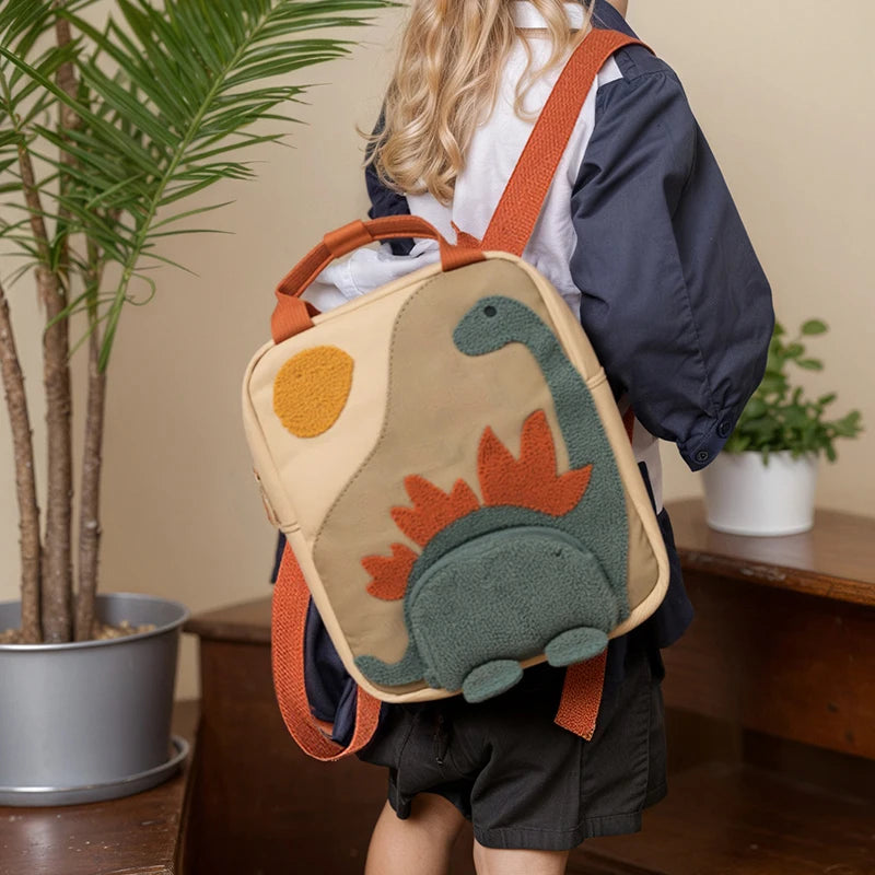 Dinosaur Backpack – Kids Canvas School Bag