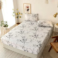 Fashion Print Elastic Fitted Sheet – Non-Slip Mattress Cover with Pillowcase, Multiple Sizes