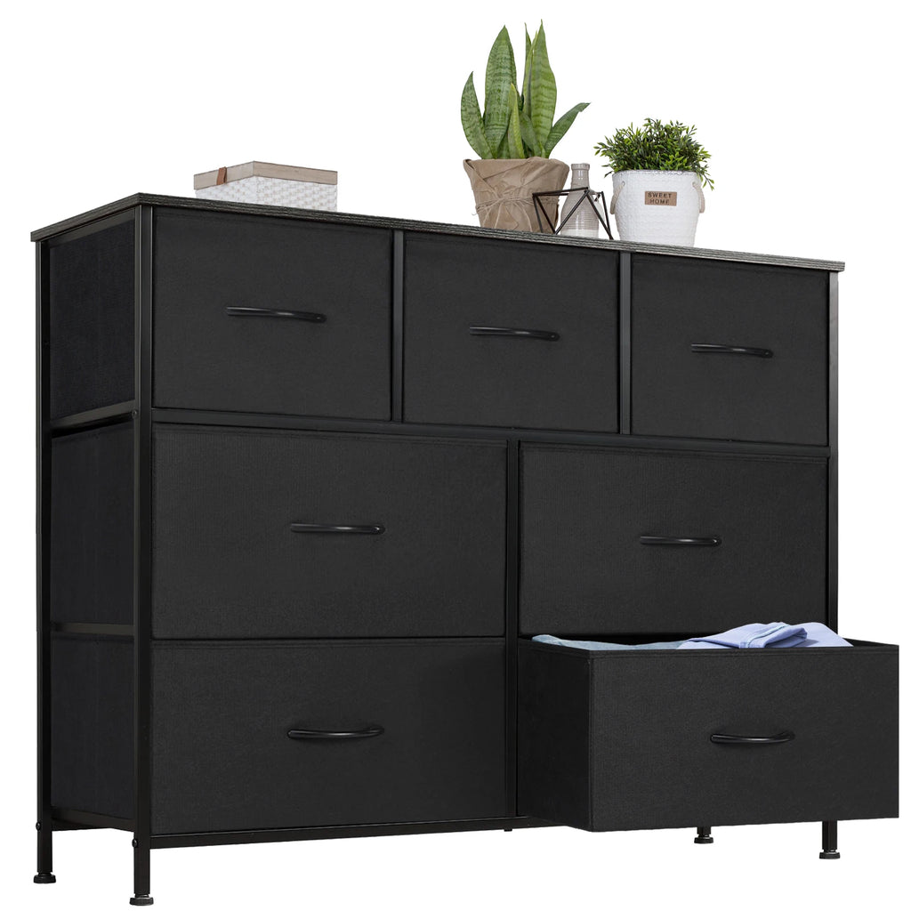 JHK 7-Drawer Dresser & Storage Chest – Fabric Drawers, Clothes Organizer for Bedroom & Living Room