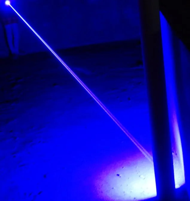 High Power Laser Pointer Pen – Adjustable Focus, 5 Interchangeable Caps for Hunting & Outdoor