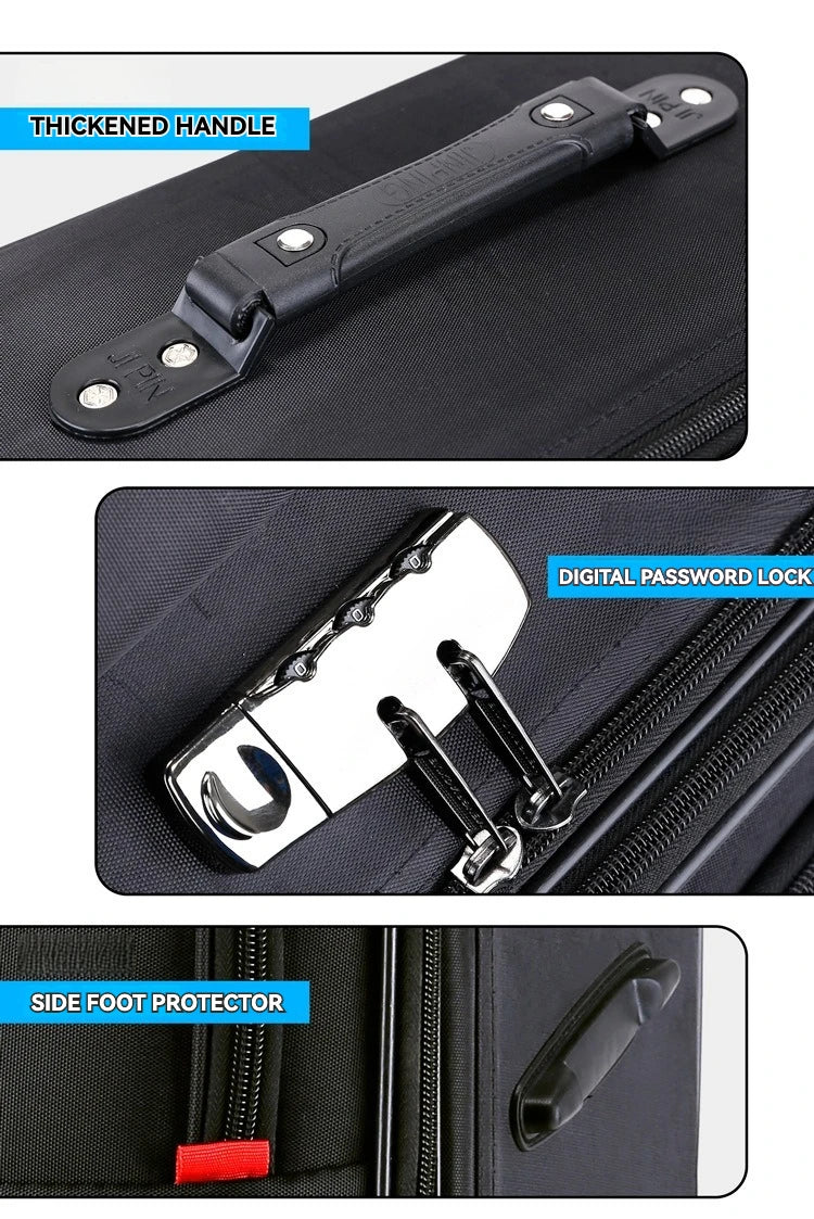 Women's Oxford Luggage Set — Large Capacity, 20"-28"