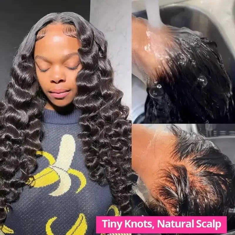 30–40 Inch Loose Deep Wave Lace Front Wig | 13x4 13x6 5x5 HD Lace 250 Density Brazilian Human Hair