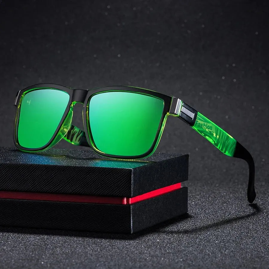 Fashionable Vintage Square Sunglasses | Luxury Designer Driving Fishing Eyewear for Men & Women