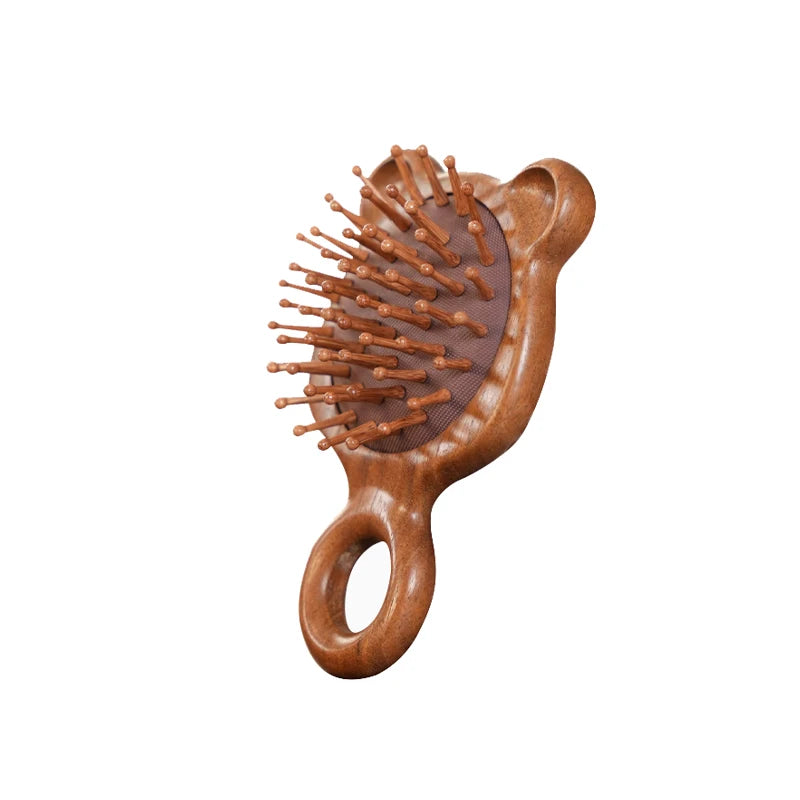 Cartoon Cat Wooden Scalp Massage Comb — Gua Sha Hair & Scalp Stimulator
