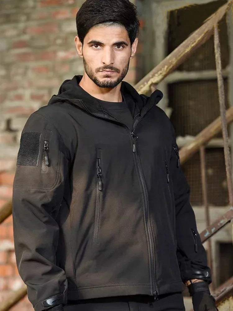 Men's Waterproof Soft Shell Tactical Jacket & Fleece Cargo Pants Set – Outdoor Hiking 5XL 6XL