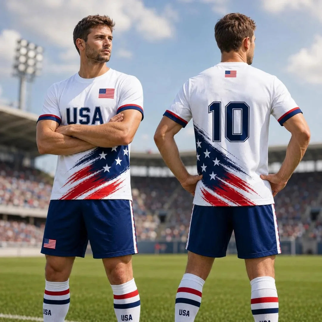 USA Soccer Jersey T-Shirt — 3D Print Quick-Dry Football Fan Tee