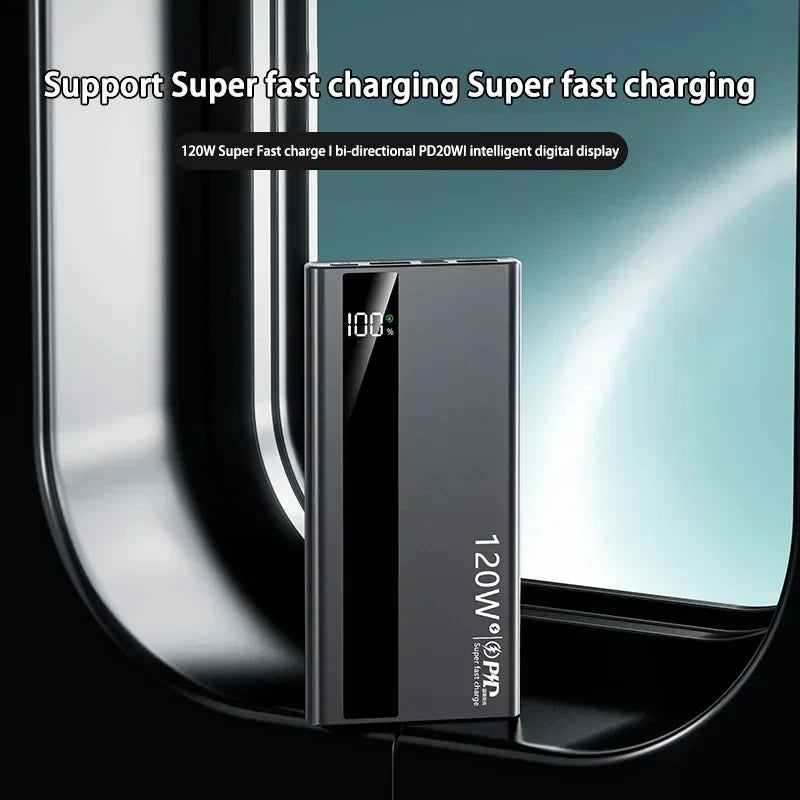 500000mAh Power Bank – 120W Fast Charging Large Capacity PD 20W Portable Charger for All Phones