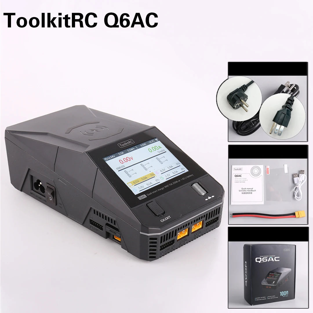 ToolkitRC Q6AC Multi-Chemistry Battery Charger — LiPo, LiFePO4, NiMH & Lead-Acid