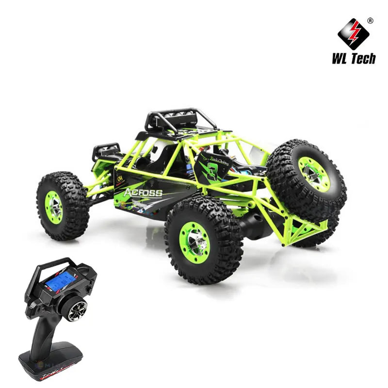 WLtoys 12428 1:12 Scale 4WD RC Racing Car – 50KM/H Alloy Off-Road Climbing Truck with LED Lights