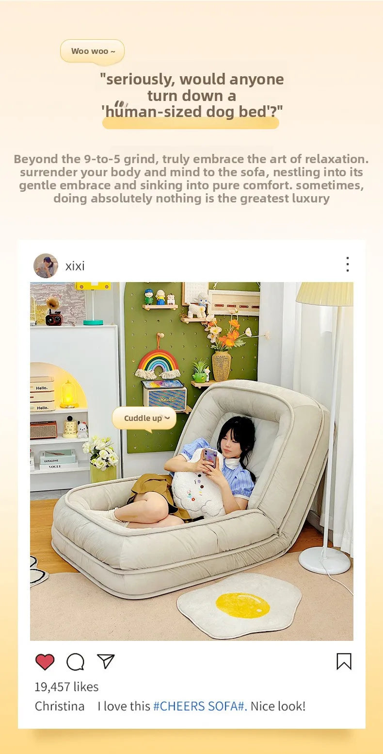 Folding Tatami Floor Sofa with Foam Cushioning