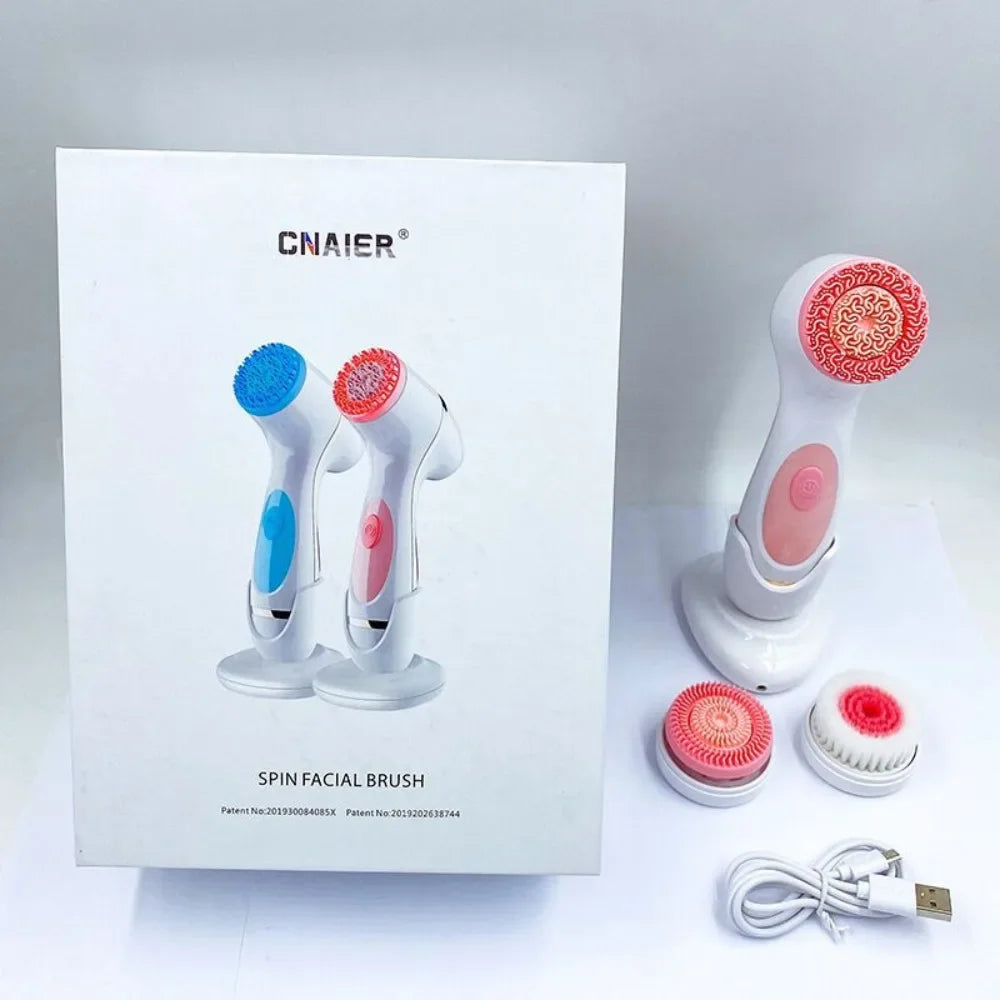 3-in-1 Electric Sonic Facial Cleansing Brush