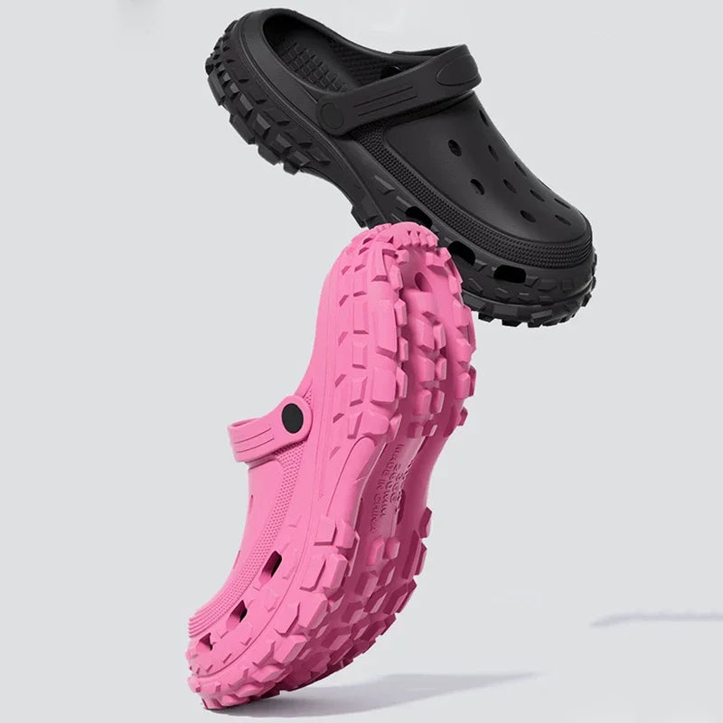 Women's Non-Slip Beach Sandals — Cushioned Clog Sole Comfortable Fashion Slip-On