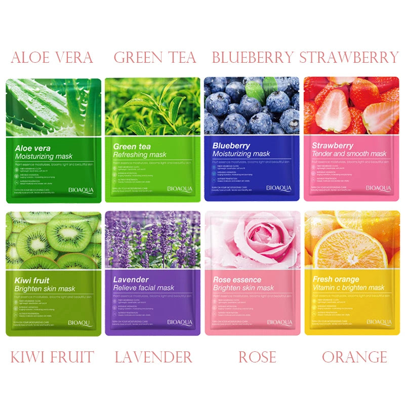 Natural Plant Face Masks — Moisturizing & Firming (8-Pack)