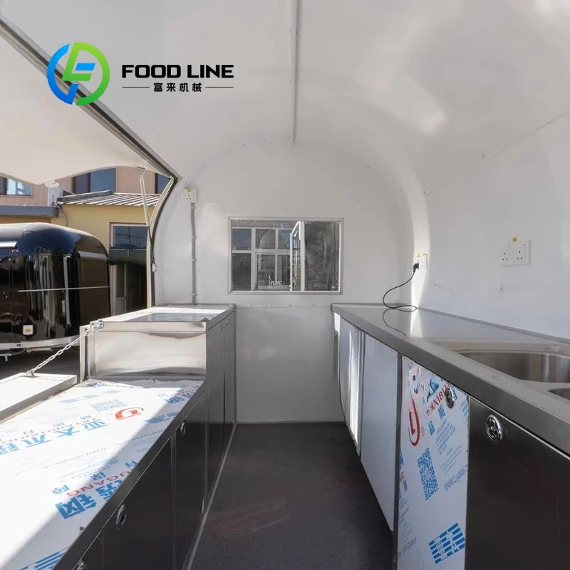 Round Mini Mobile Ice Cream & Food Trailer — Customizable Commercial Catering Cart