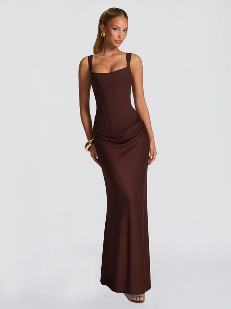 White Corset Maxi Dress — Sexy Elegant Prom & Ball Gown Evening Dress