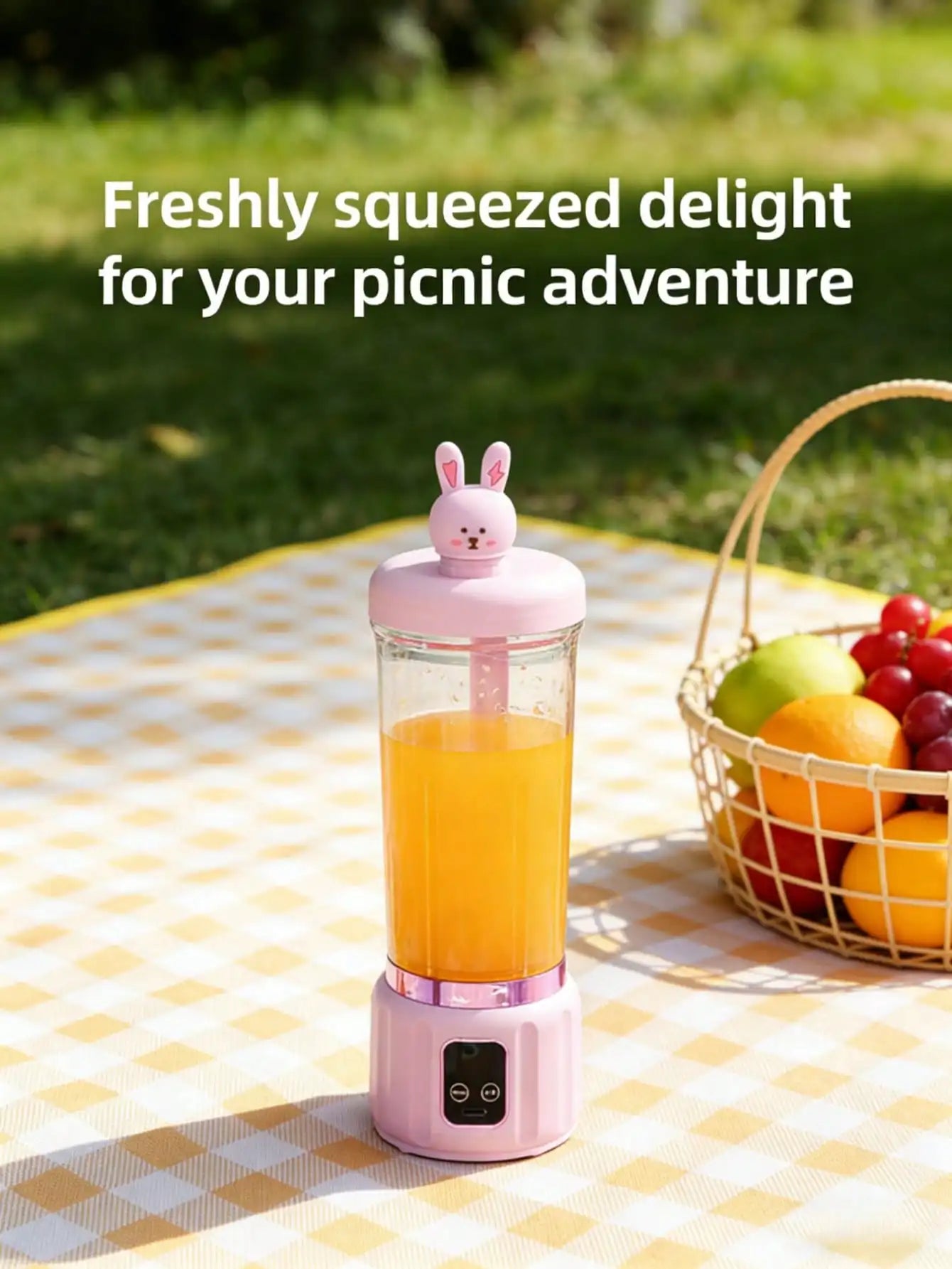 12-Blade Portable USB Juicer 500ML — Mini Personal Blender for Smoothies & Shakes